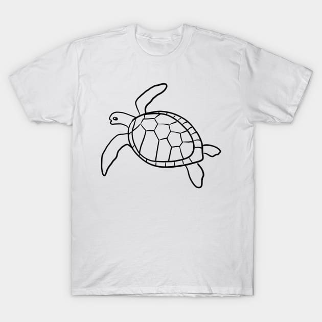 Stick drawn sea turtle T-Shirt by WelshDesigns